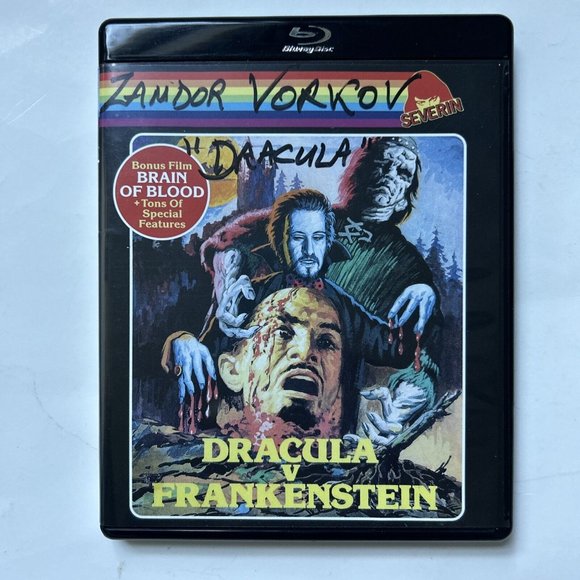Severin Dracula vs. Frankenstein / Brain of Blood Blu-ray signed Zandor Vokov-LE - Picture 2 of 6